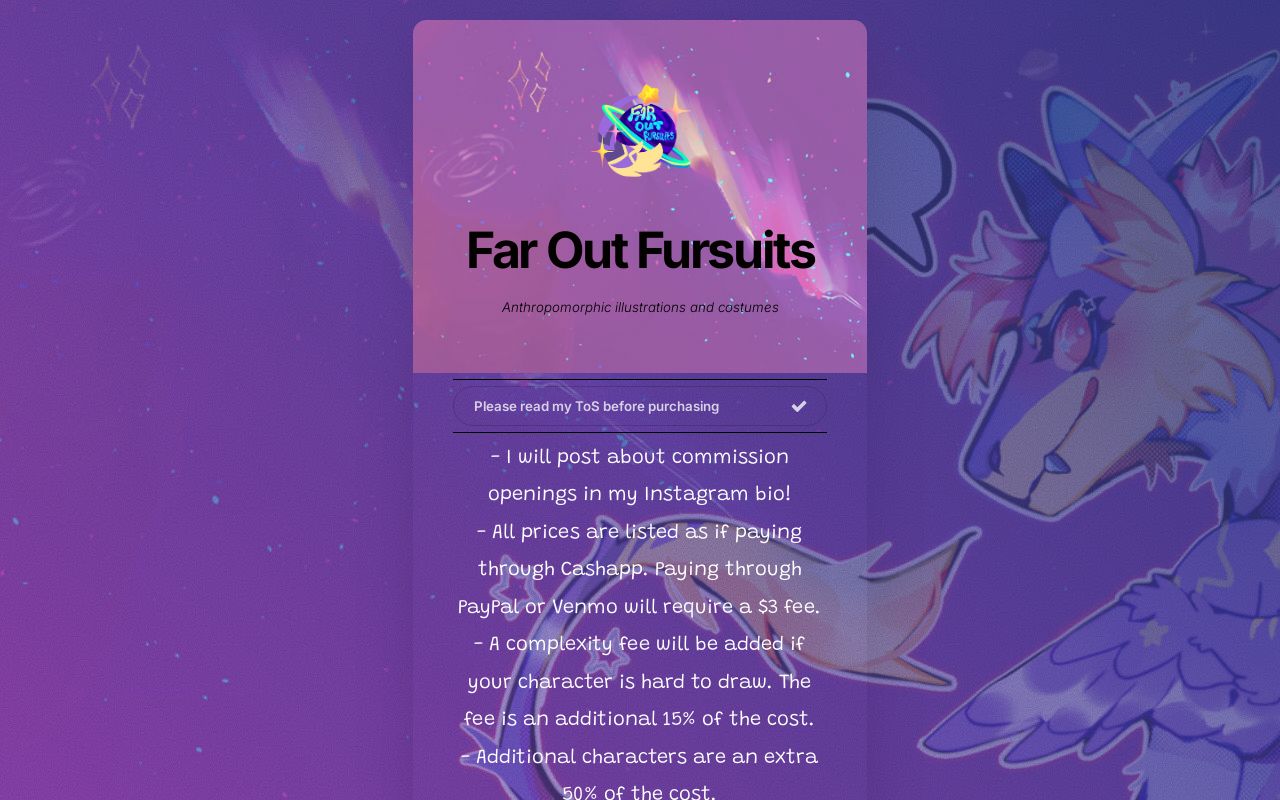 Far Out Fursuits Commissions